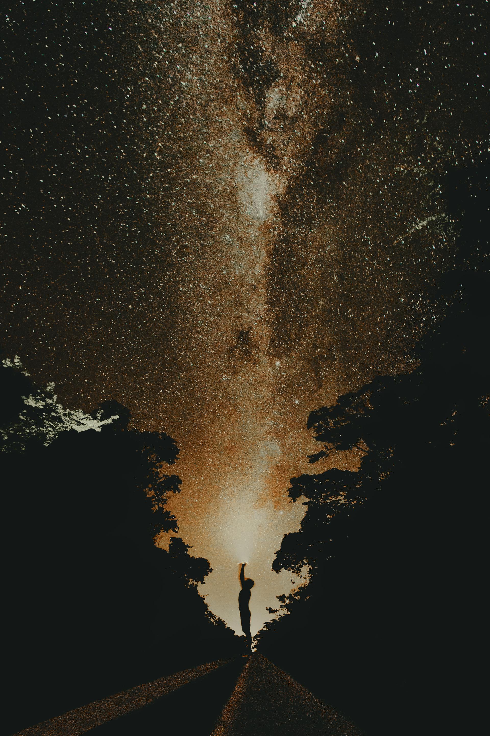 Starry sky background representing infinite potential